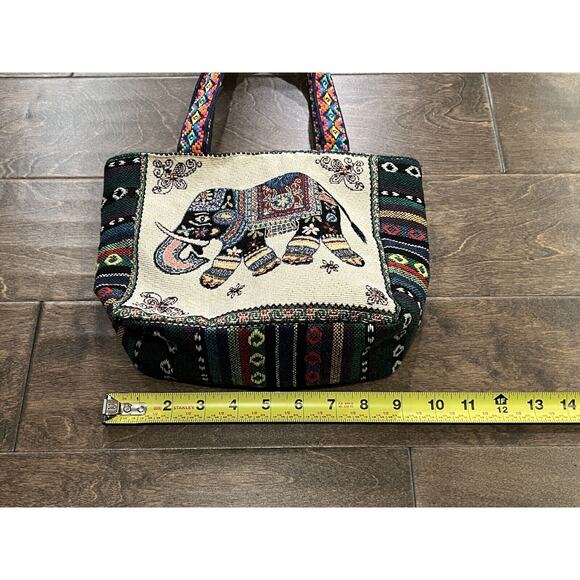 Thailand Elephant HandBag Elephant Tapestry Style Hippie Handbag - Picture 8 of 9